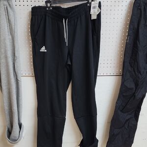 Adidas Black Sweatpants with White Logo